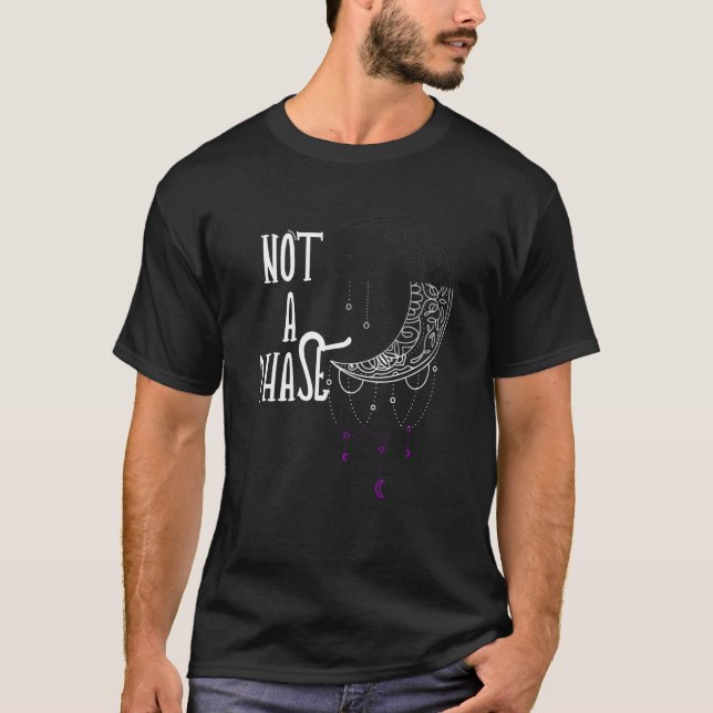 Camiseta Not A Phase Gothic Moon Ace Asexual Pride LGBQA As (Frente)