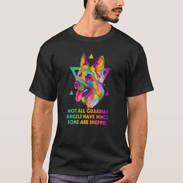 Camiseta Not All Guardian Angels Have Wings German Shepherd (Frente)
