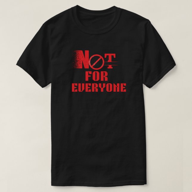 Camiseta Not For Everyone Minimal Graphic | Clean Icon (Frente do Design)