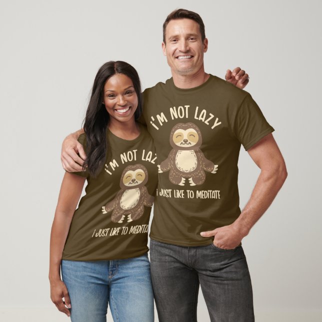 Camiseta Not Lazy, Just Meditating (Unissex)