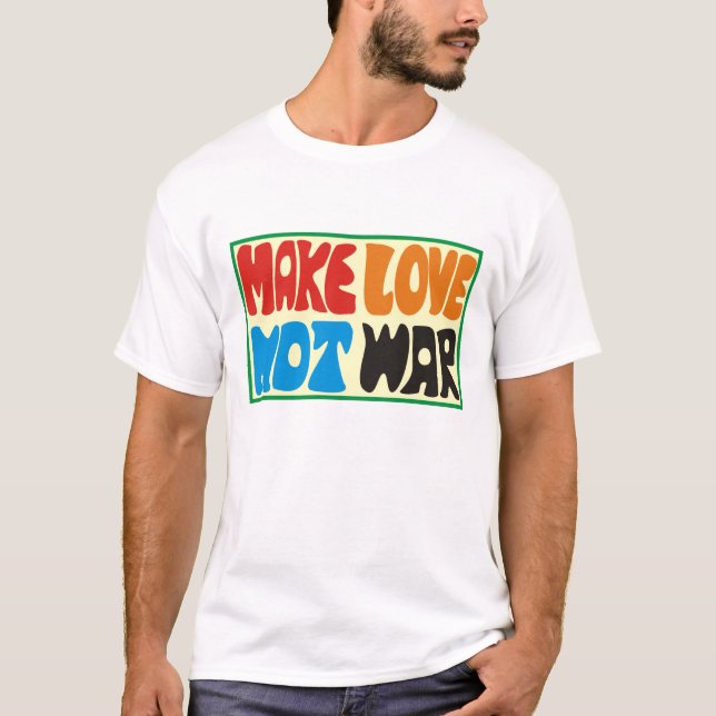 Camiseta not make love era hippy dito (Frente)