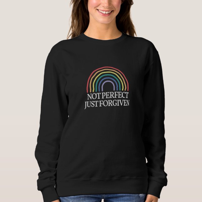 Camiseta Not Perfect Just Forgiven Rainbow for Christian Ca (Frente)
