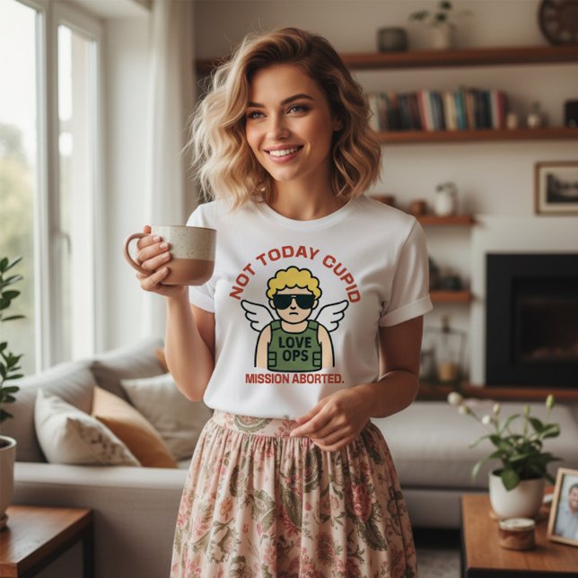 Camiseta Not Today Cupid - Valentine  (Criador carregado)