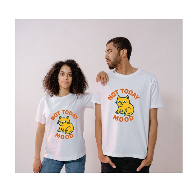 Camiseta Not Today Mood – Colorful Lazy Cat (Criador carregado)