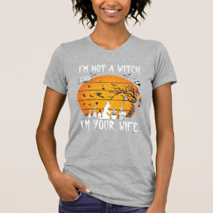 Camiseta Not Witch Wife Halloween Sunset Cauldron_1