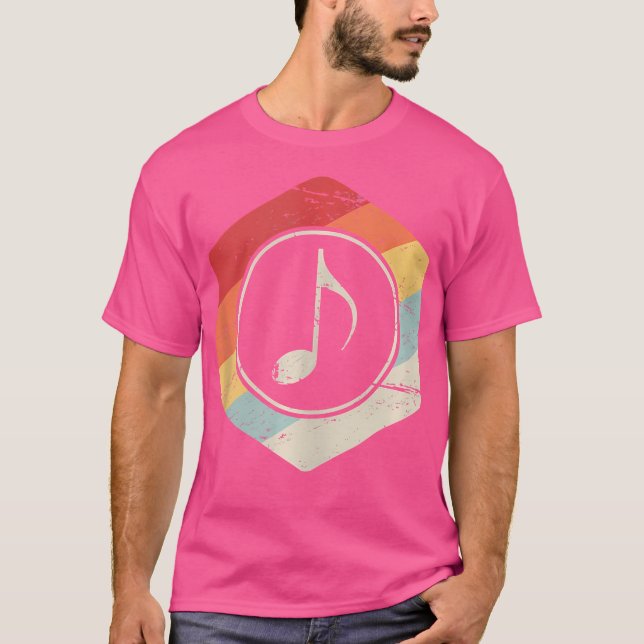 Camiseta Nota - Aulas de Piano Professor de Piano (Frente)