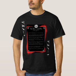 CAMISETA NOTA DE MORTE LUZ YAGAMI