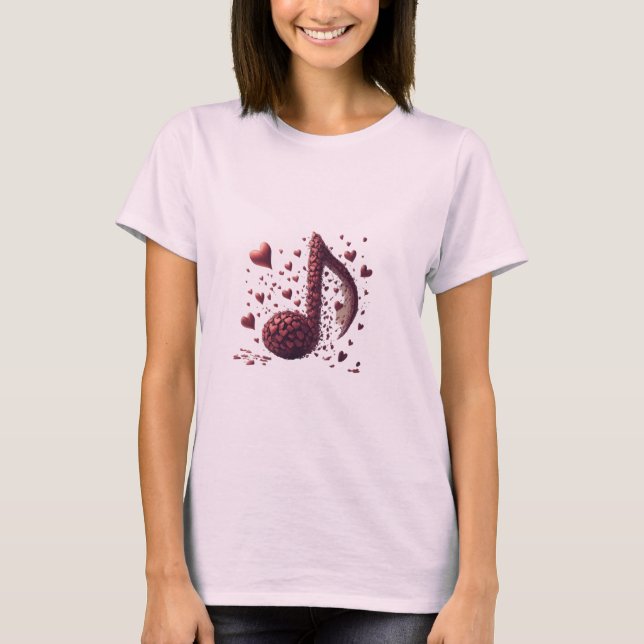 Camiseta Nota Harmoniosa: Abrace o Ritmo (Frente)