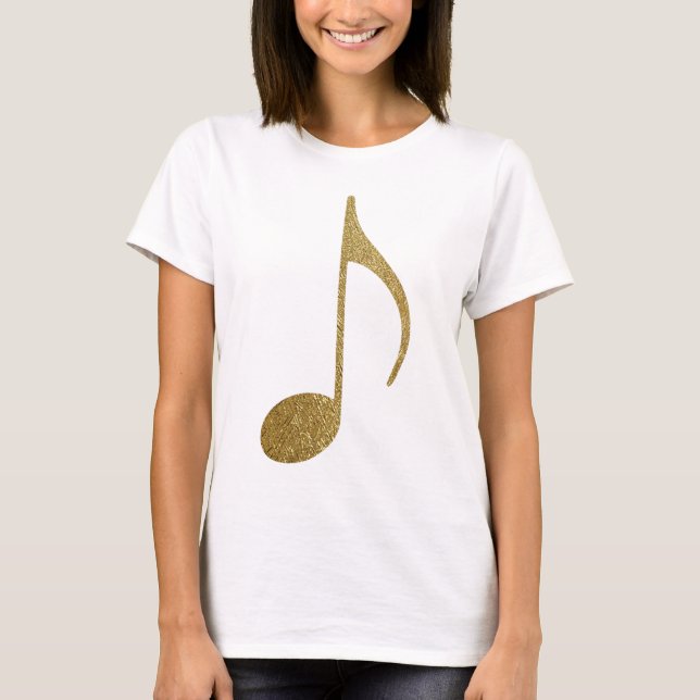 Camiseta Nota musical de ouro (Frente)