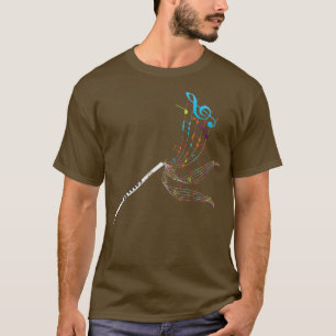 Camiseta Nota Musical Flutist Flute