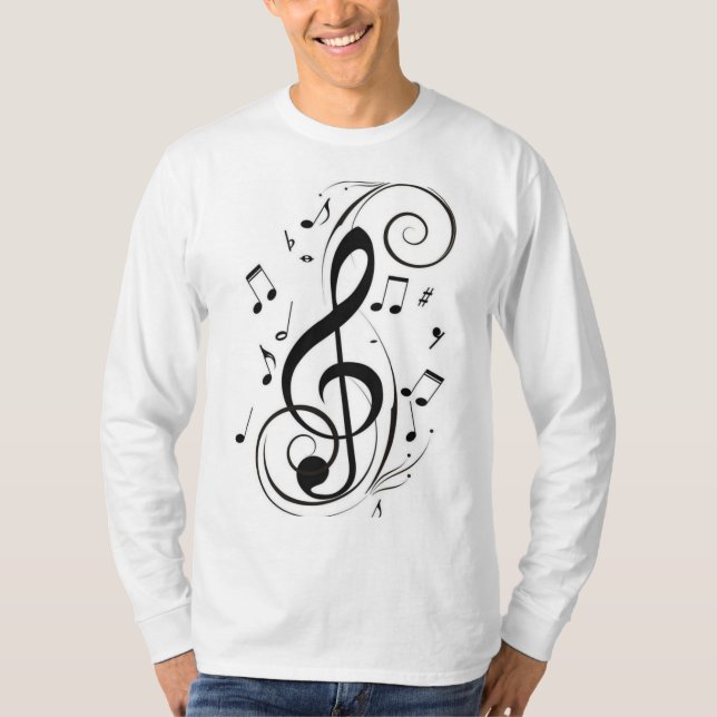 CAMISETA **NOTA MUSICAL*** HOMENS (Frente)