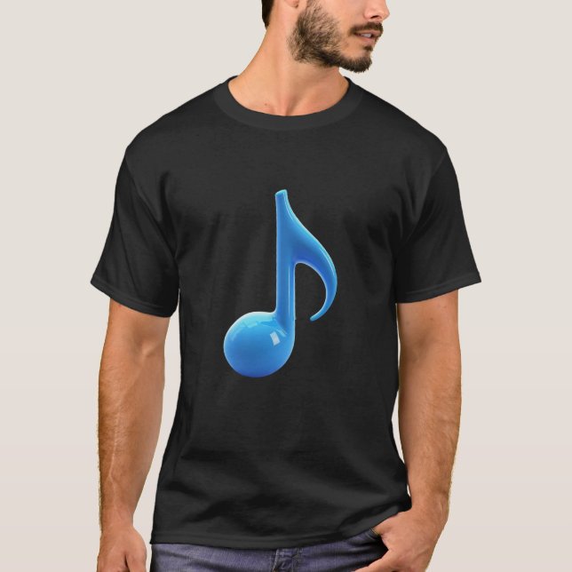 Camiseta Nota musical - oito notas (Frente)