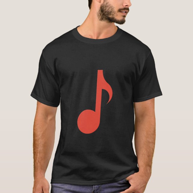 Camiseta Nota musical - oito notas (Frente)