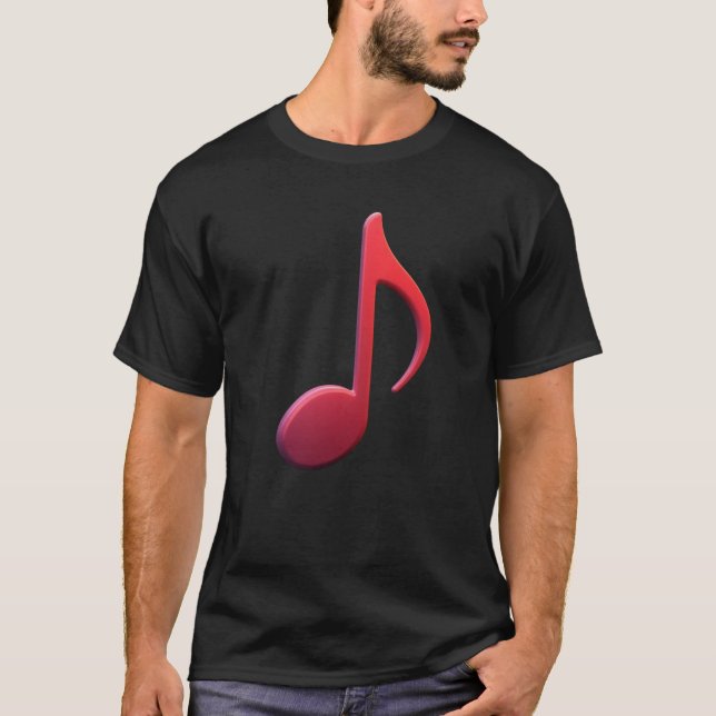 Camiseta Nota musical - oito notas (Frente)