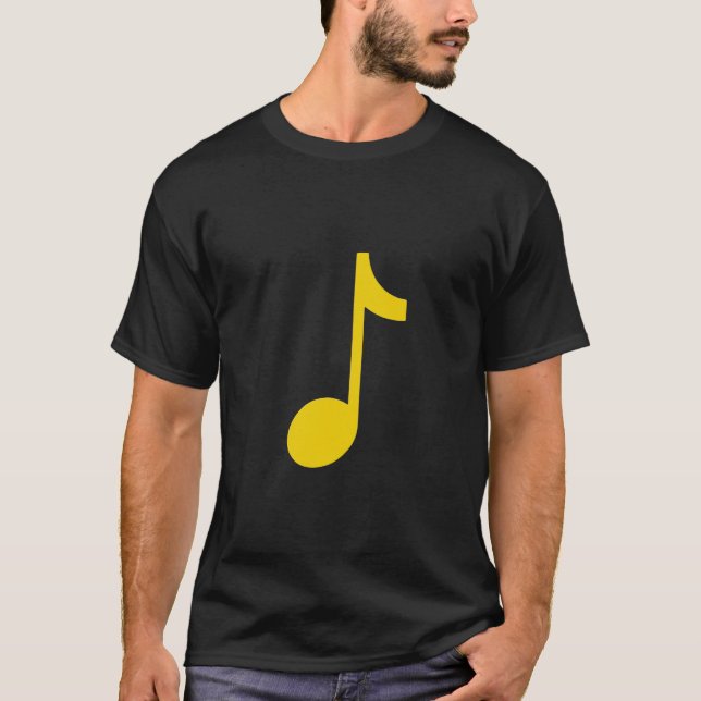 Camiseta Nota musical - oito notas (Frente)
