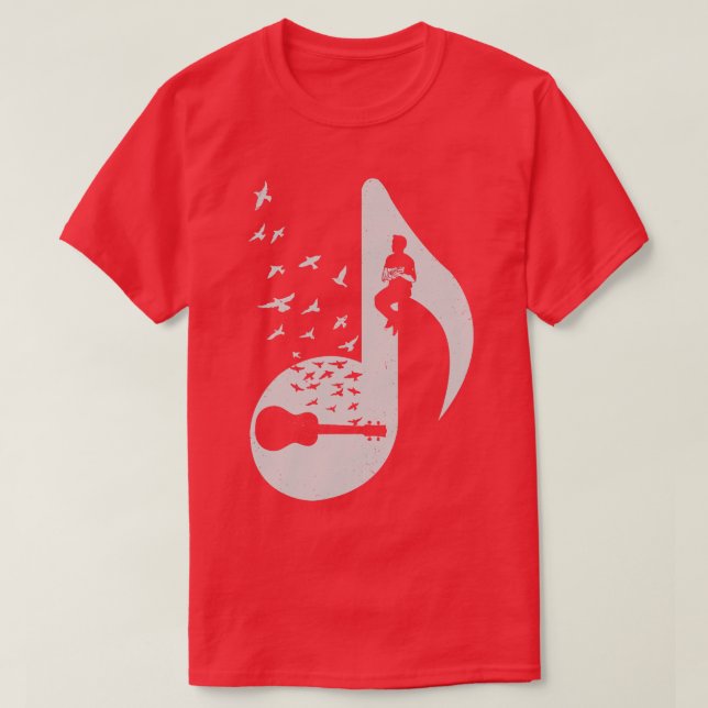 Camiseta Nota musical Ukulele (Frente do Design)