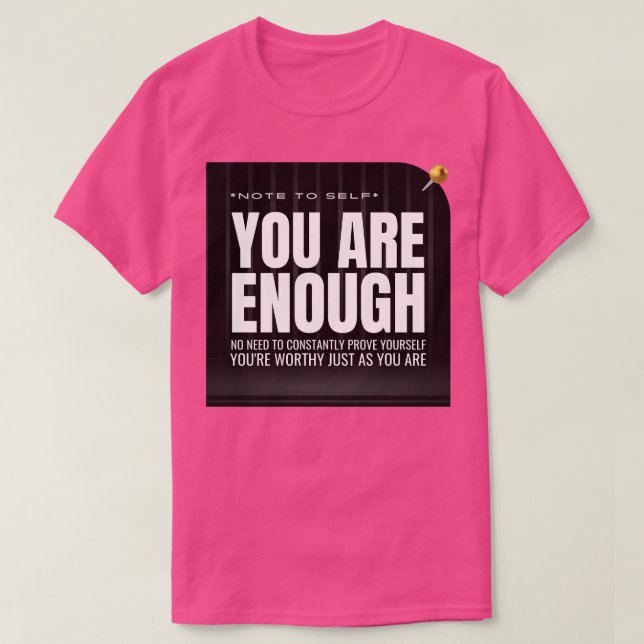 Camiseta Nota para SYou é suficiente (Frente do Design)