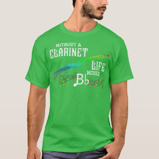 Camiseta Nota sobre Música Clarinet Funny Clarinetist