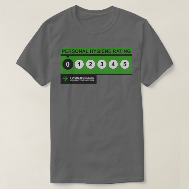 Camiseta Notação de Higiene ZERO (Frente do Design)