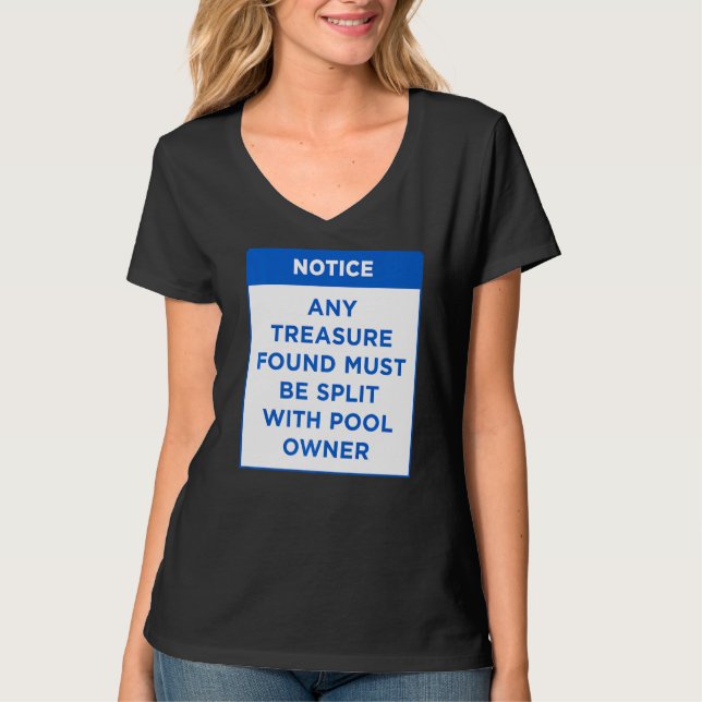 Camiseta Notar qualquer tesouro encontrado deve ser minha p (Frente)