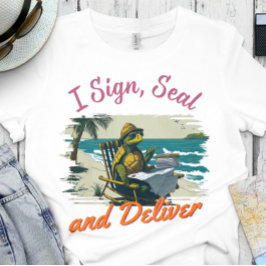 Camiseta Notário Engraçado | Escritório - I Assinar, selar 