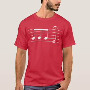 Camiseta Notas da Sinfonia Nº 5 de Beethoven Música Clássic
