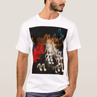 Camiseta Notas de abstrato musical: luzes de fundo