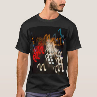 Camiseta Notas de abstrato musical: luzes de fundo