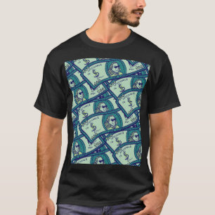 Camiseta Notas de Dólar: Padrão de Dinheiro Sem Costura