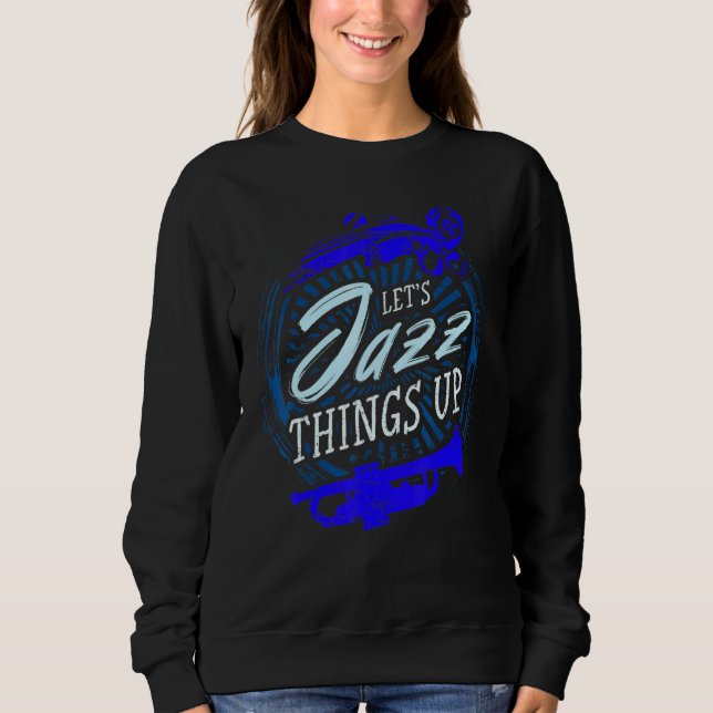 Camiseta Notas de Música Azul Mista Jazz Blue Sheet Deixa J (Frente)