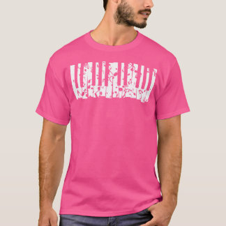 Camiseta Notas de Música Clássica Tocador de Piano Pianista