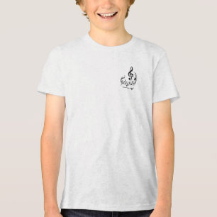 Camiseta Notas de música com triplo clave no funcionarios