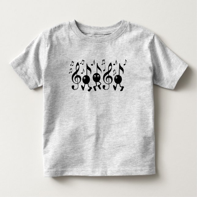 Camiseta Notas de Música de Cartoon (Frente)