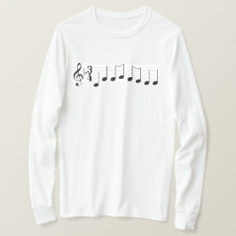 Camiseta Notas de Música Desejamos a você um Feliz Natal
