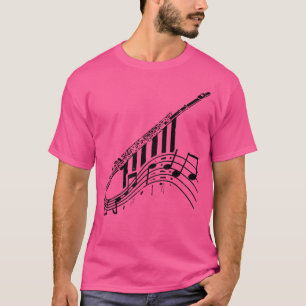 Camiseta Notas de Música Design Flute