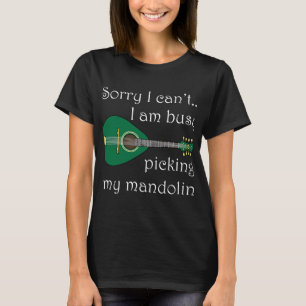 Camiseta Notas de Música do Mandolin Lover Picting Bluegras