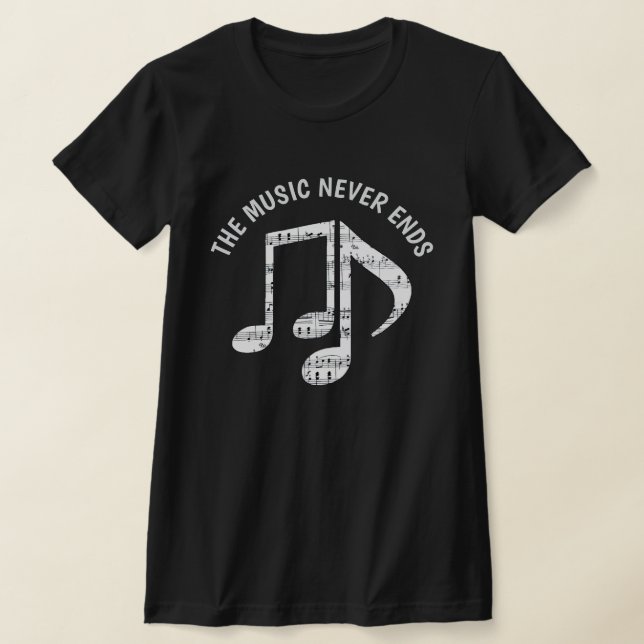 Camiseta Notas de Música Preta (Postura )