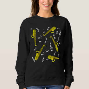 Camiseta Notas de Música Saxofônica