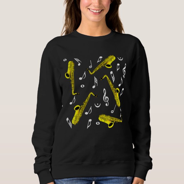 Camiseta Notas de Música Saxofônica (Frente)