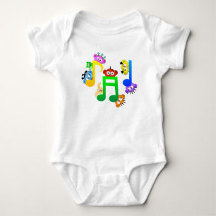Camiseta Notas do divertimento da música do peekaboo do
