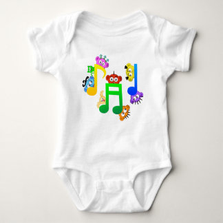 Camiseta Notas do divertimento da música do peekaboo do