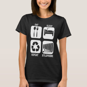 Camiseta Notas do Instrumento Musical Xilofone Tocador de G