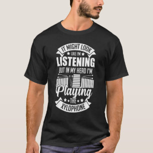 Camiseta Notas do Instrumento Musical Xilofone Tocador de G