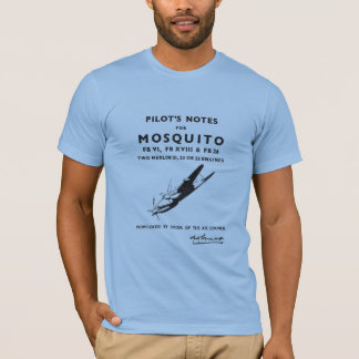 Camiseta Notas do piloto de aeronaves Mosquito