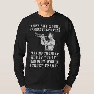 Camiseta Notas e dúvidas sobre trompetes: Harmonizando a vi