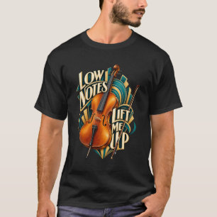 Camiseta Notas Graves de Violoncelo Me Elevam