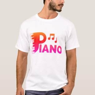 Camiseta Notas Harmonicas: Piano Music Design"