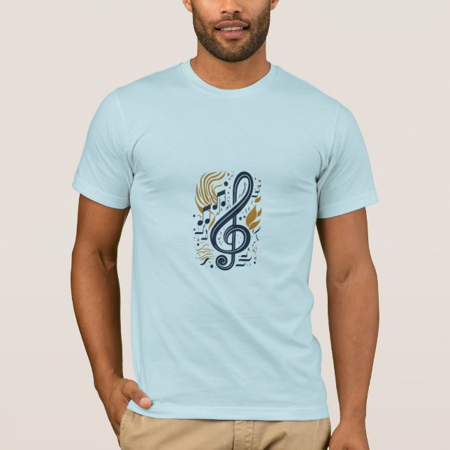 Camiseta Notas Harmoniosas musicais (Frente)