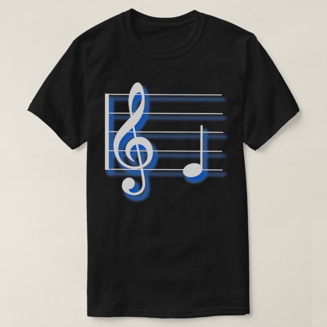 Camiseta Notas Musicais 1 (Frente do Design)