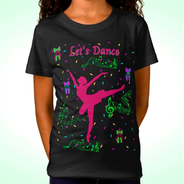 Camiseta Notas Musicais de Meninas Dança (Criador carregado)